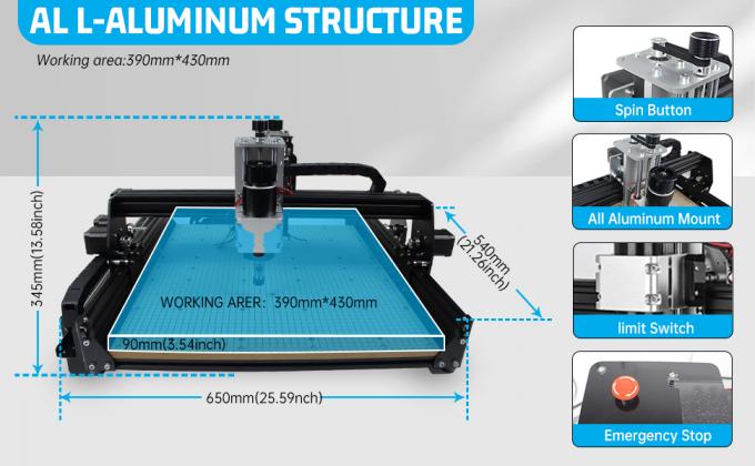 4540 Router CNC-graveringsmachine 500W Spindel 11000rpm 3 Assen 0