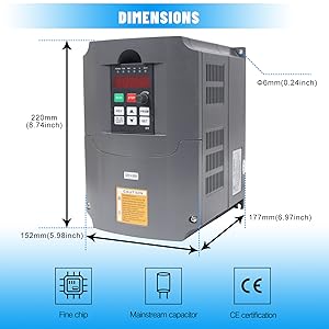 VFD HY-serie Inverter HY04D023B 4kw 400hz Input Single Phase Output 3 Phase 220v 0