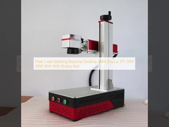 Fiber Laser Marking Machine Desktop MAX Raycus JPT 20W 30W 50W Met draaiende as